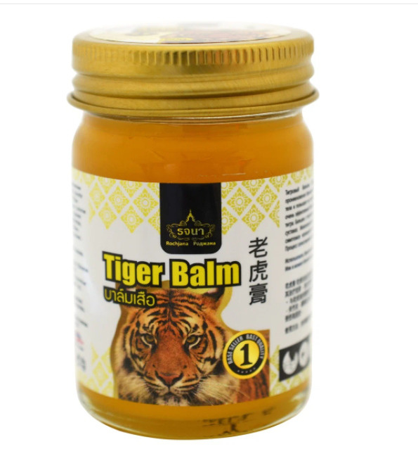Тайский тигровый бальзам для тела регенерирующий Роджана , Бальзам Rochjana Tiger Balm 50гр.  #1