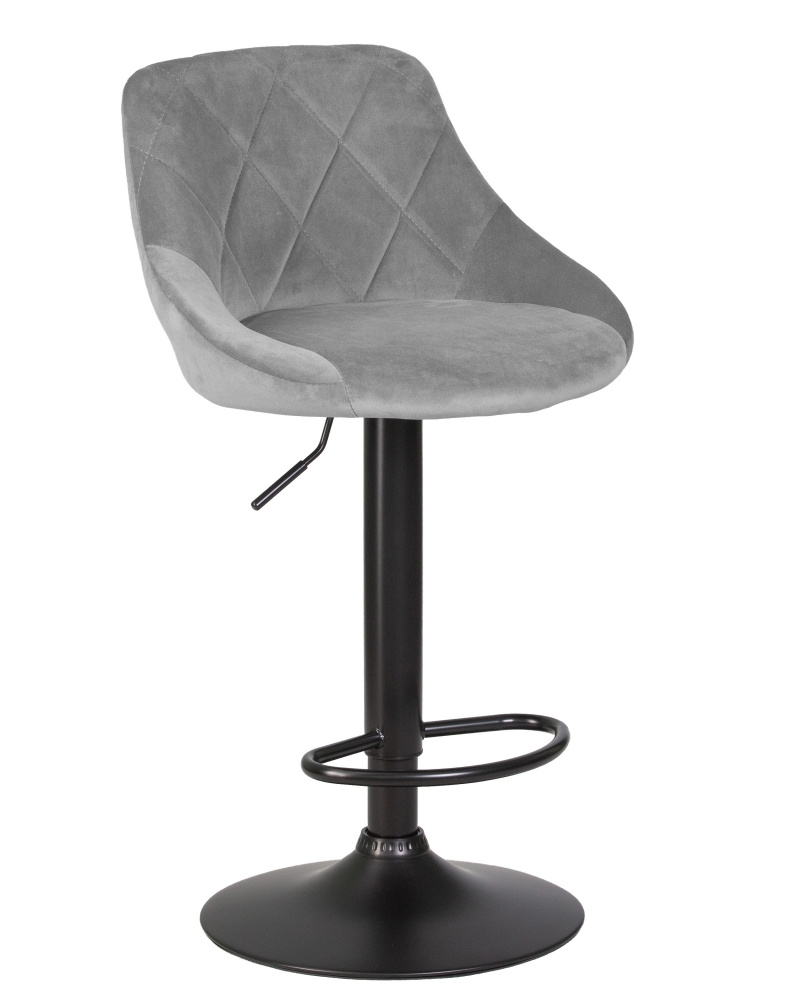 DOBRIN Барный стул Dobrin Logan Black (серый велюр) 5007_BlackBase-LMLOGANBLACK, 1 шт.  #1