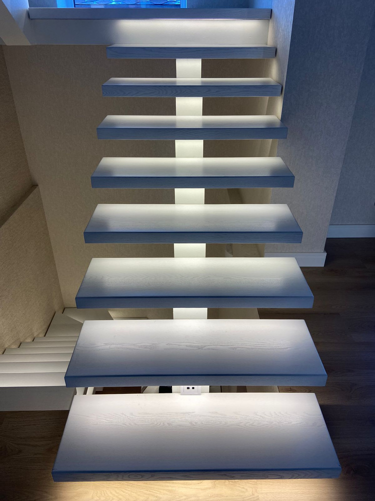 Лдф. Подсветка лестницы на ступенях с датчиком движения. Контроллер подсветка на 16 ступень. Base 24. Base 24.