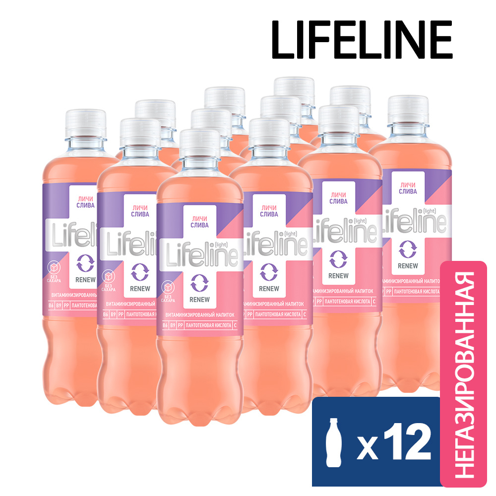 LifeLine Renew Light (ЛайфЛайн) со вкусом Личи и Сливы 0,5 х 12шт #1