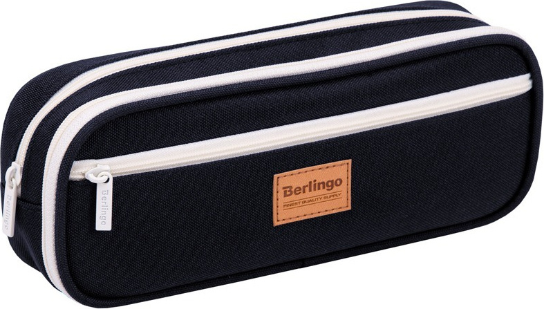 Пенал Berlingo Classic black мягкий с 2 отделениями, карманом и внутренним органайзером, полиэстер, черный #1