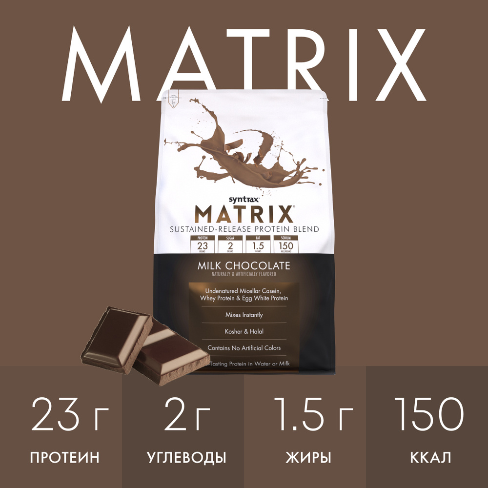 Многокомпонентный протеин Syntrax Matrix 2270 гр Молочный шоколад  #1