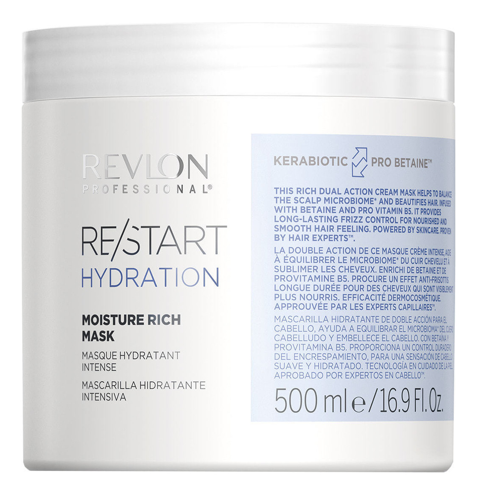 Revlon Professional Restart Hydration Moisture Rich Mask Маска для волос, интенсивно увлажняющая, 500 #1