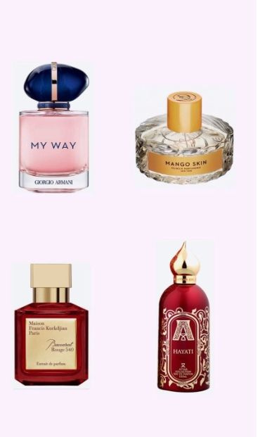 Парфюмерный набор Monsate: My Way , Mango Skin ,Rouge 540 extrait ,Hayati ( Общий объём 12 мл) Парфюмерия #1