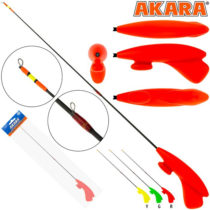 Удочка зимняя Akara Lucky Punch M 405 (1,0-8,0 гр.)RHC-2T-R 2 х. составной Hi Carbon Red  #1