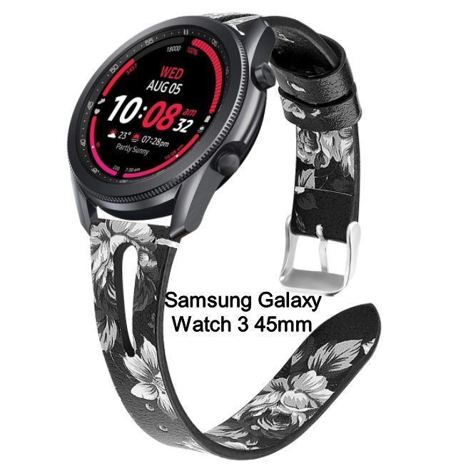 Женский необычный кожаный ремешок MyPads для Samsung Galaxy Watch 3 Titan 45mm/ Samsung Galaxy Watch #1