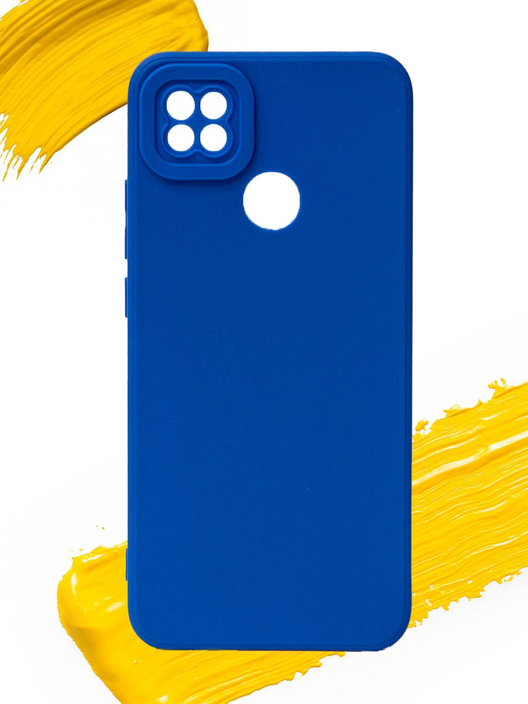 Чехол для Xiaomi Redmi 9C / чехол на редми 9с с защитой камеры насыщенный синий  #1