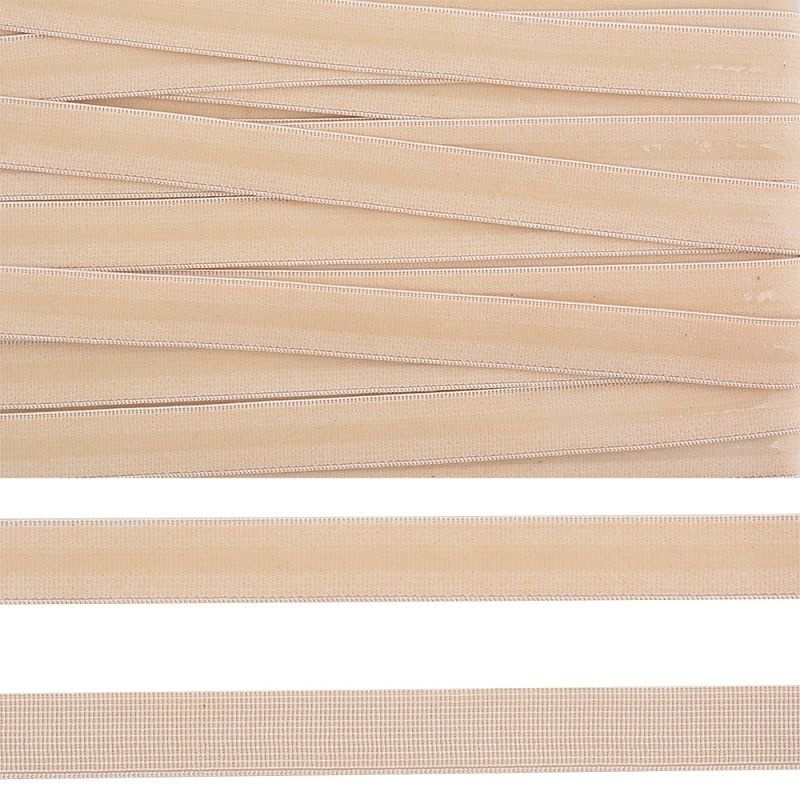 Резинка бельевая TBY с силиконом, 10 мм, цвет S180 бежевый песочный, 10 м (TBY.61001)  #1