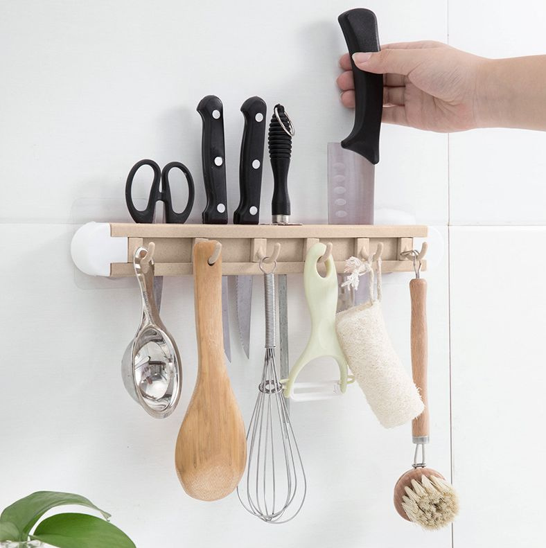 Настенная стойка для ножей на кухню. Клеящаяся на стену подставка для кухонных ножей. Держатель на стенку #1