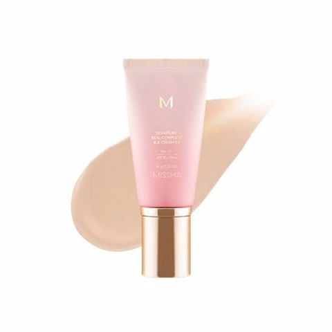 ВВ крем тональный розовый M Signature Real Complete BB Cream EX SPF30/PA++No.21/Light Pink Beige 45g,Корея #1