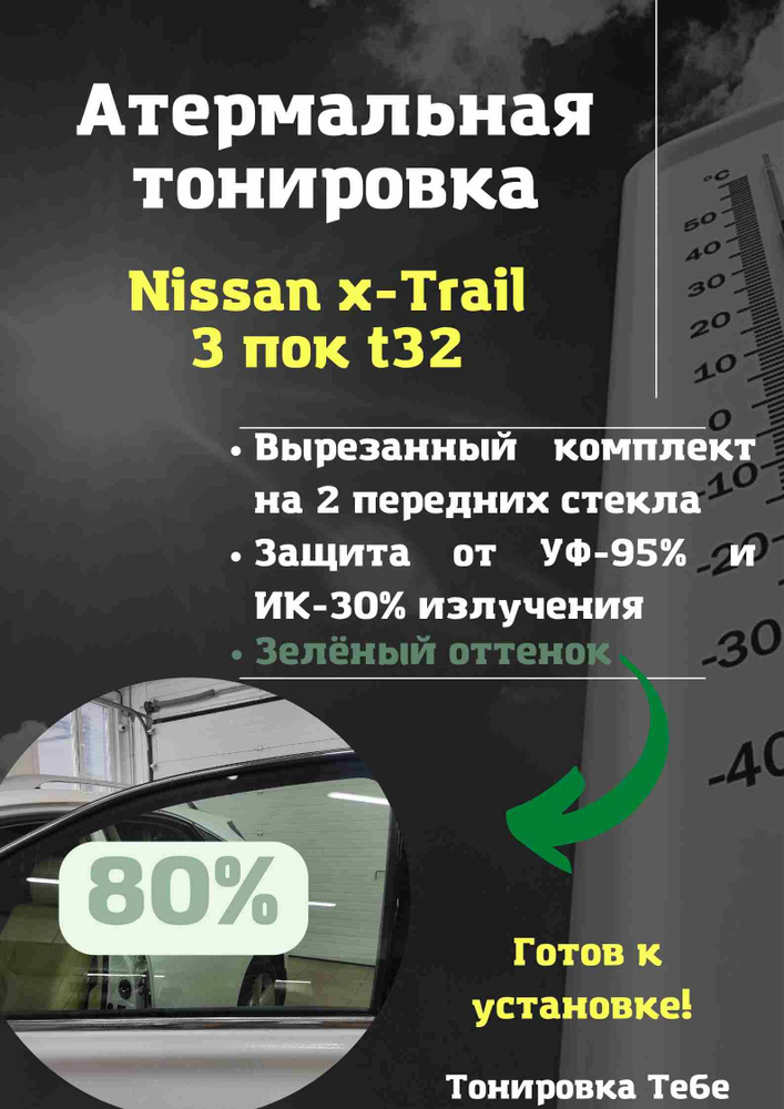 Пленка тонировочная, 85х45 см, светопропускаемость 80% #1