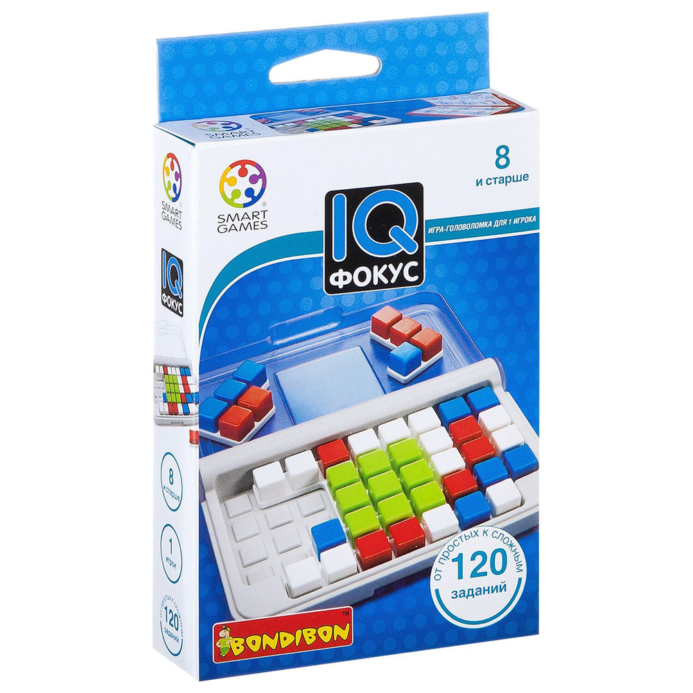 Игра логическая IQ-Фокус , 120 заданий, Smart Games, BONDIBON, ВВ2184 #1