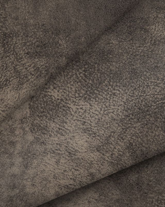 Ткань мебельная Замша, модель Ханна, цвет: Черный с бежевым, отрез - 3 м (Ткань для шитья, для мебели) #1