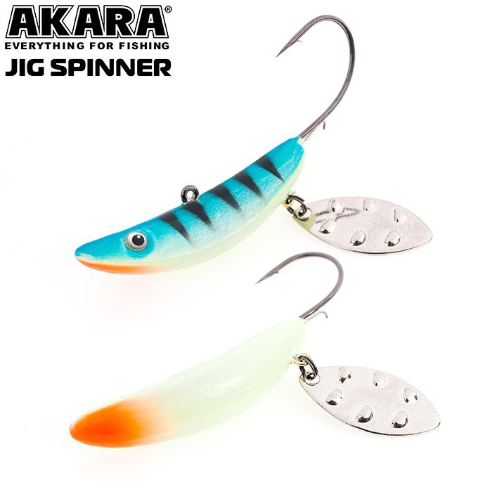 Балансир рыболовный Akara Jig Spinner / Длина 40мм , вес 22 гр , цвет 24p фосфорный / Джиг приманка Акара #1