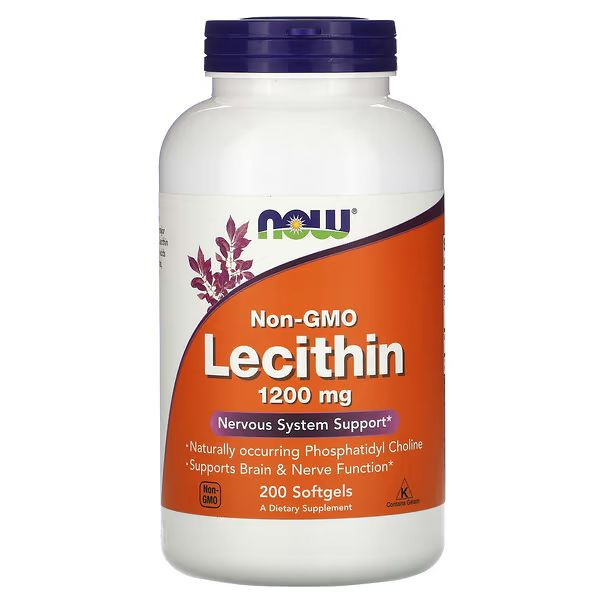 Лецитин NOW фосфатидилхолин Lecithin 1200 mg, 200 капсул #1