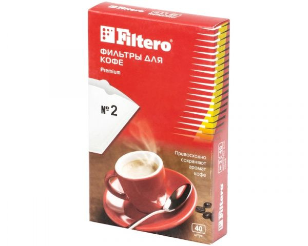 Filtero фильтры для кофе, №2/40, белые #1