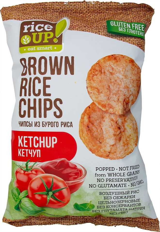 Чипсы Rice Up из бурого риса Кетчуп 60г х 2шт #1