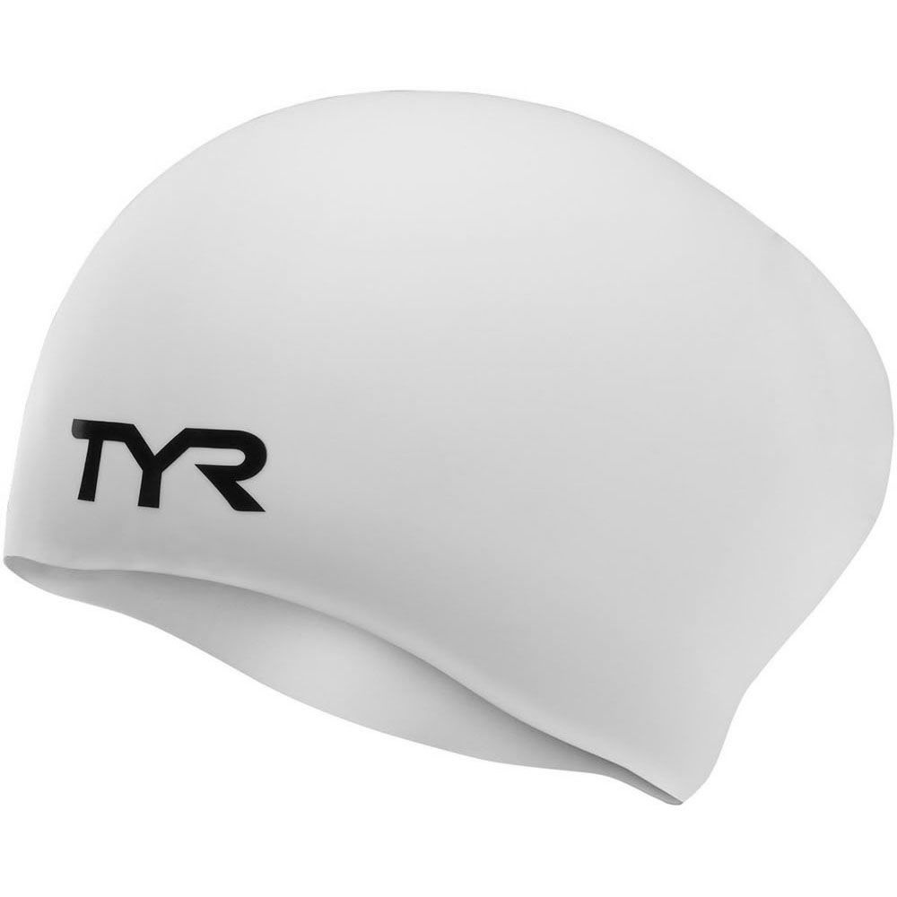 Шапочка для плавания TYR Long Hair Wrinkle-Free Silicone Cap, LCSL-100, белый #1