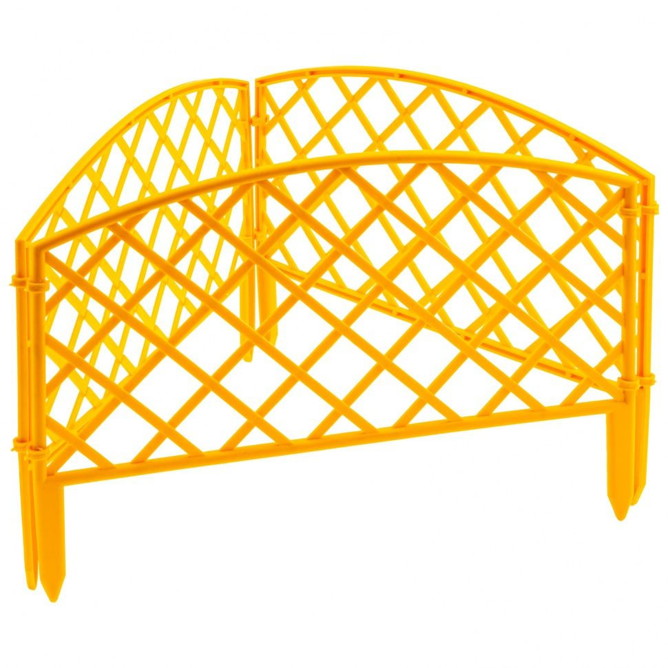 Забор декоративный "Сетка", 24 х 320 см, желтый, Россия, Palisad 65001  #1