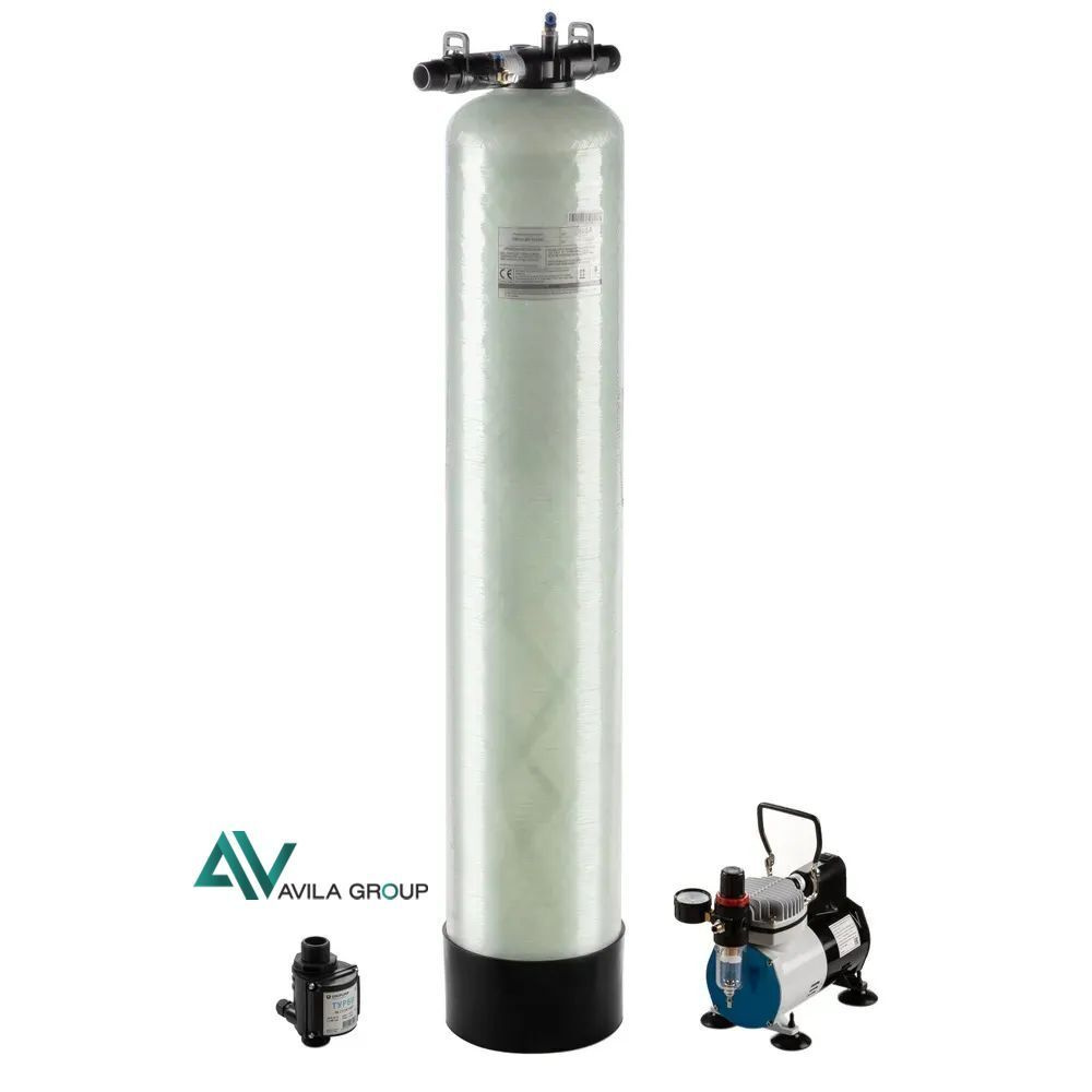 Система напорной аэрации, магистральный фильтр для воды Water-Pro AV Air 0844, компрессор AS-19-2, 1500 #1