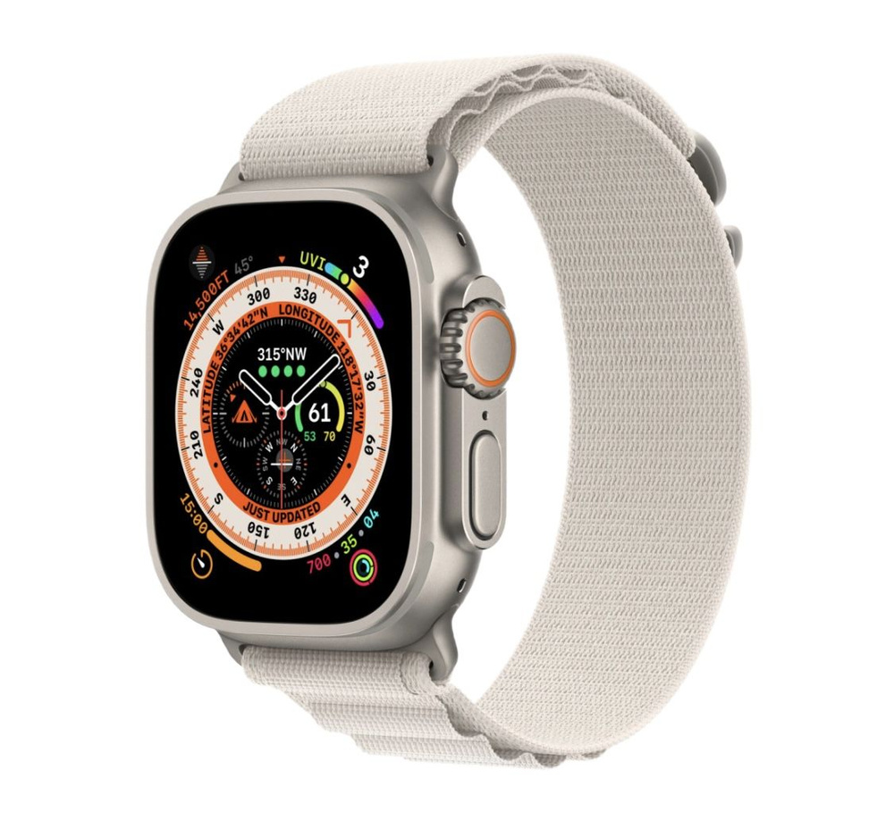Нейлоновый тканевый ремешок "Альпийская петля" для Apple Watch Series 1-8 - 38/40/41 мм (эпл вотч), белый #1