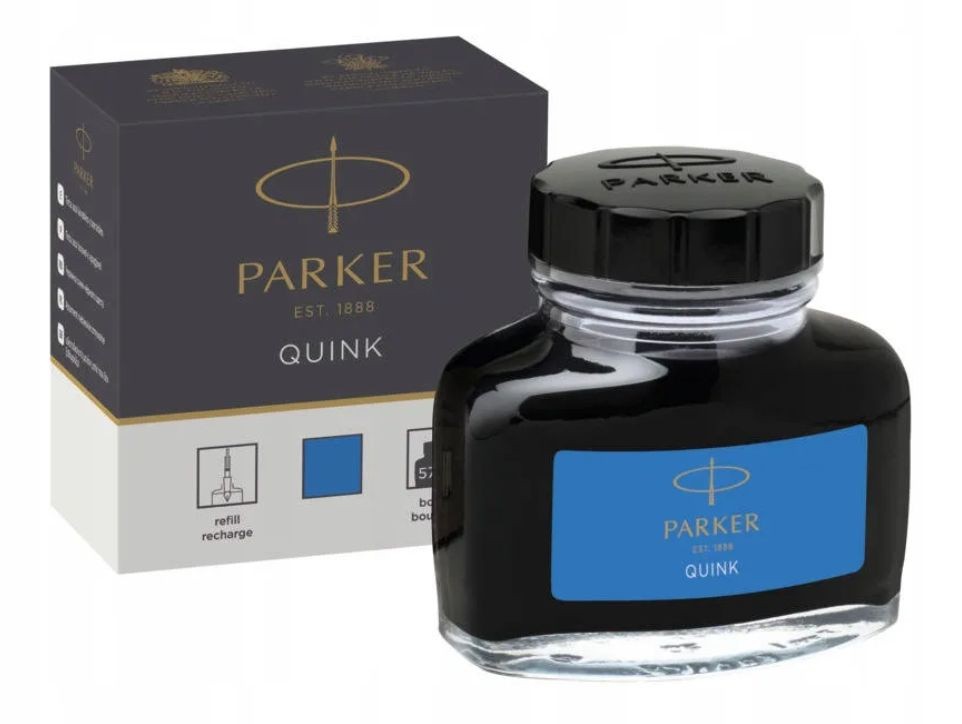 Parker чернила Quink Ink Z13 (1950377), синие смываемые, флакон 57 мл #1