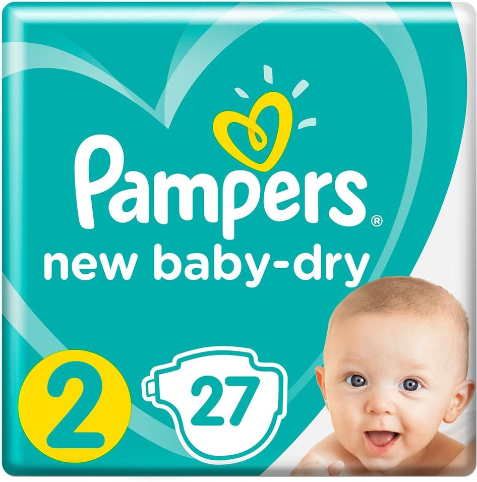 Подгузники Pampers New Baby-Dry 4-8кг Размер 2 27шт #1