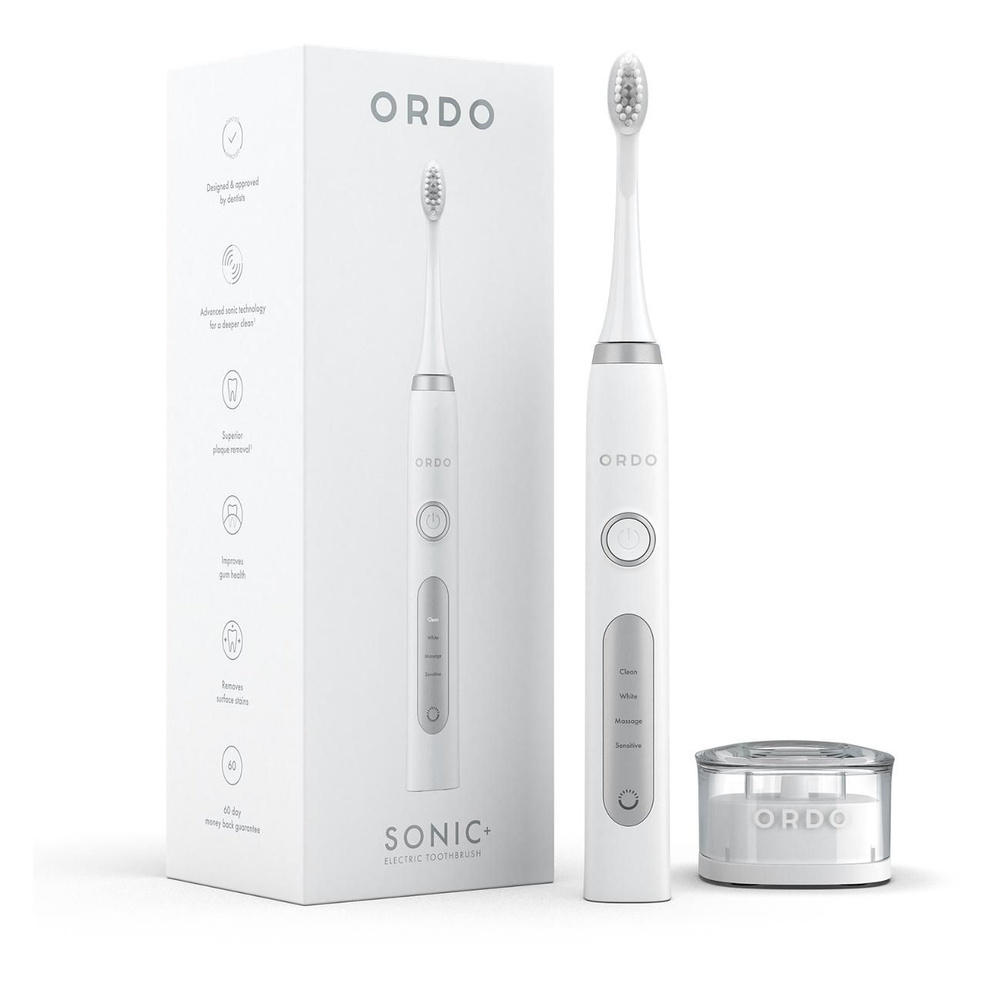 ORDO Электрическая зубная щетка Sonic+ серебристая, белый, серебристый  #1
