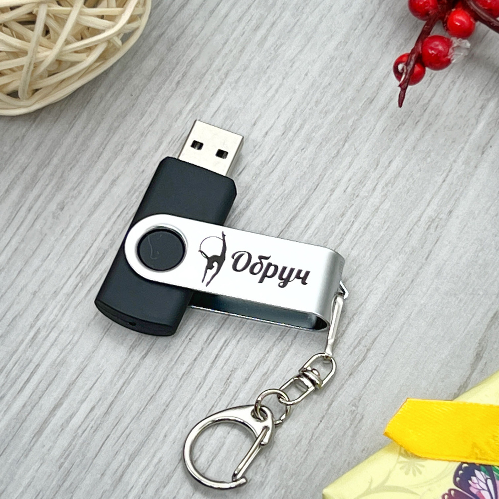 USB-флеш-накопитель Флешка 4Гб Обруч 4 ГБ, черный #1