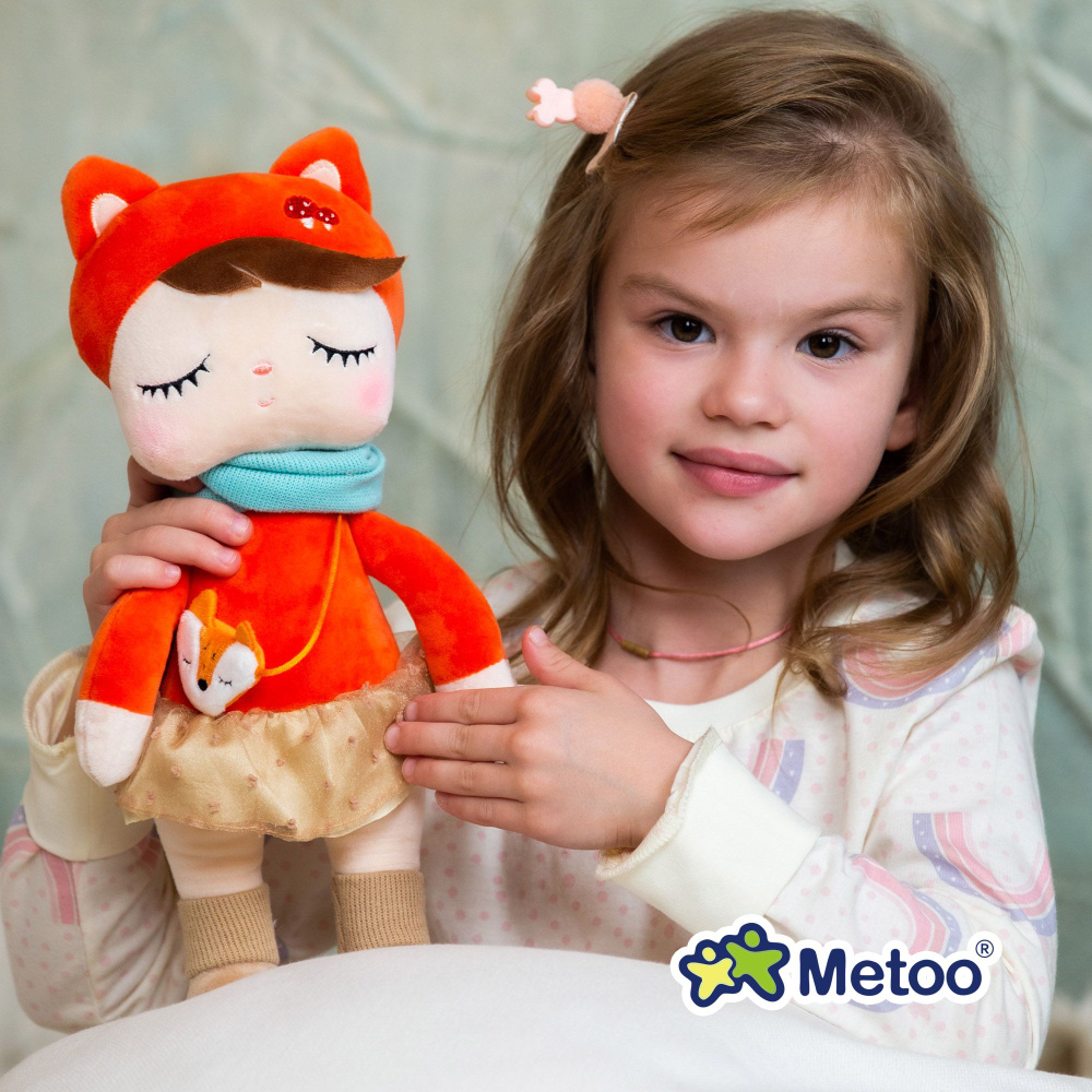 Мягкая кукла Metoo Angela в костюме Лисичка с сумочкой #1