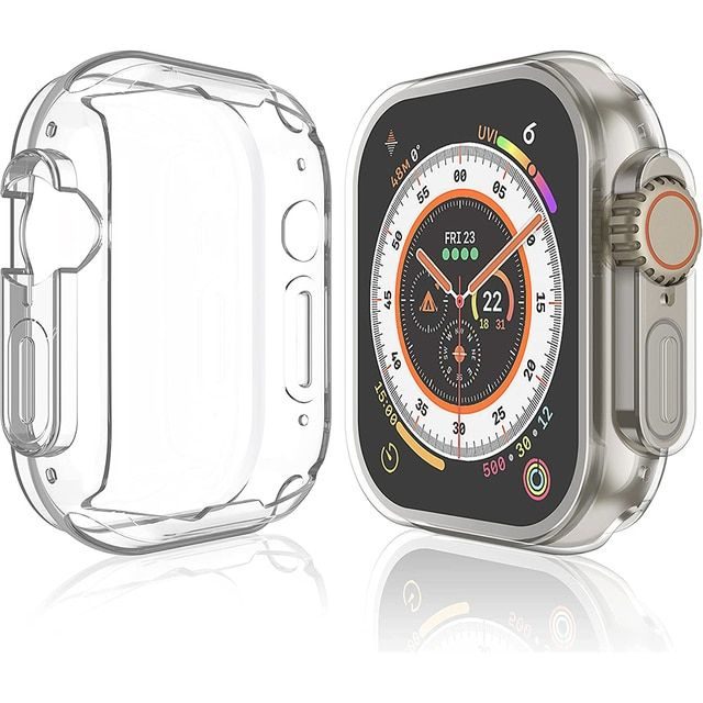 Силиконовый защитный чехол кейс Apple Watch Series Ultra Эпл Вотч ультра 49 мм для экрана дисплея и корпуса #1