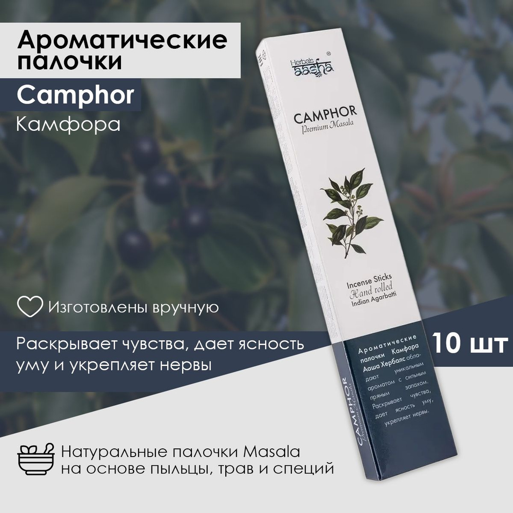 Aasha Herbals ароматические палочки Камфора (Camphor) Special Collection, 10 шт  #1
