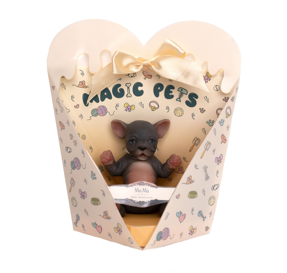 Игрушка щенок "Бульдог" (15 см.) коллекция "Magic Pets" #1