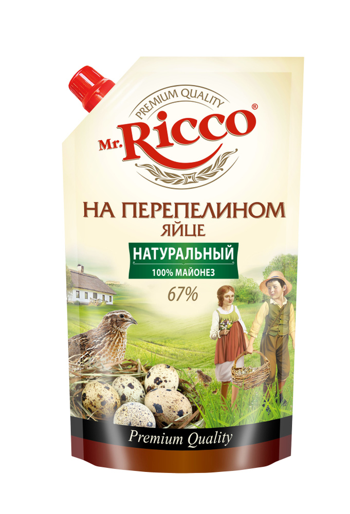 майонез "MR.RICCO на перепелиных яйцах 67%" 375 г* 3 шт. #1