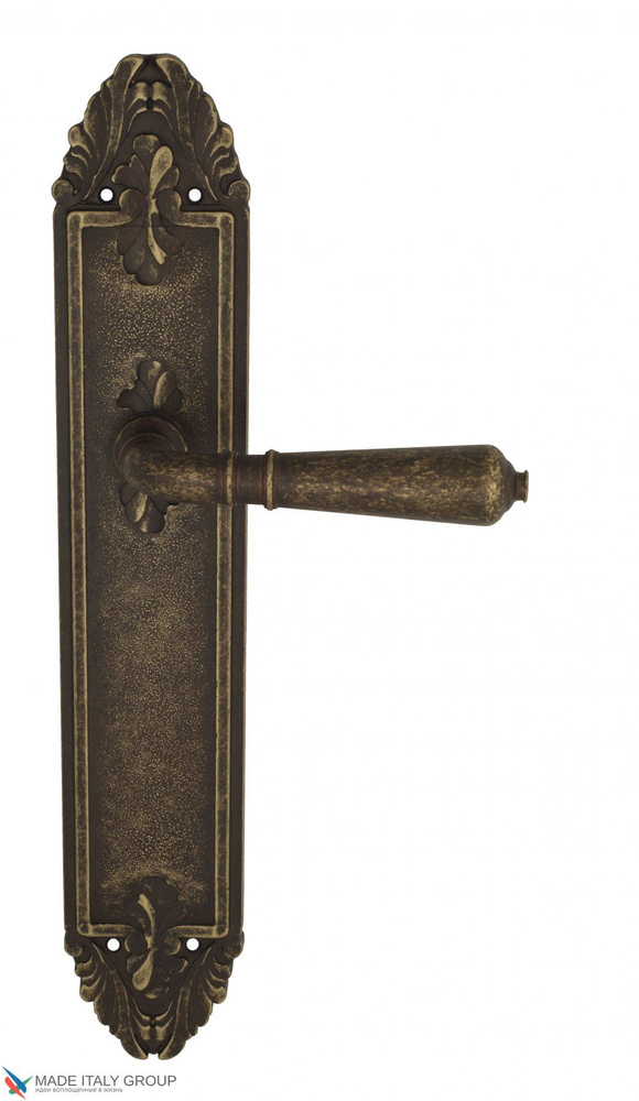 Дверная ручка на планке Venezia VIGNOLE PL90 античная бронза #1