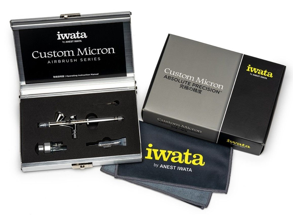 Аэрограф Anest Iwata CM-B2 серии Custom Micron Plus, резьбовое сопло 0.18 мм, верхняя чашечка 1.8 мл, #1