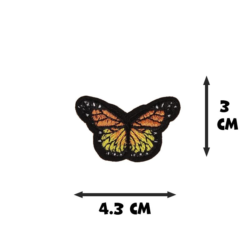 ТЕРМОАППЛИКАЦИЯ НА ОДЕЖДУ "БАБОЧКА", 4,3х3 см, оранжевый #1
