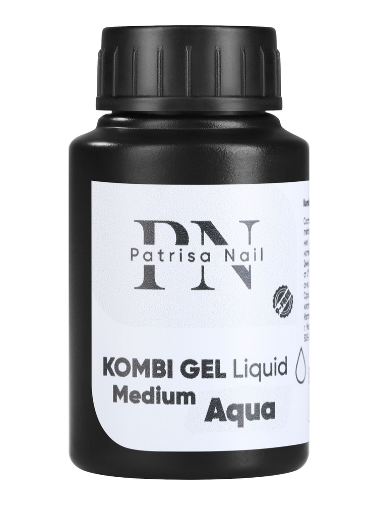 Patrisa Nail Kombi Gel Liquid Medium Aqua Гель для моделирования и донаращивания ногтей прозрачный, для #1