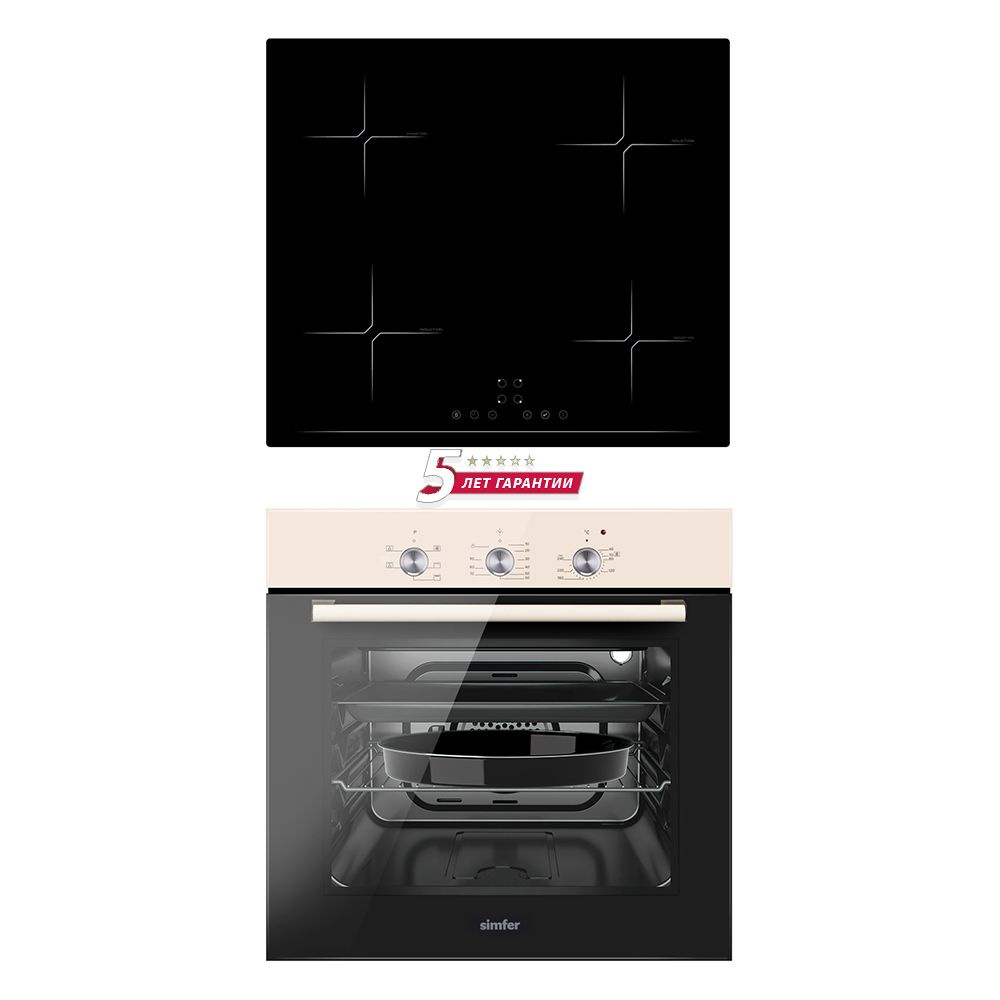Комплект встраиваемой техники Simfer 60см: индукционная варочная панель и электрический духовой шкаф #1