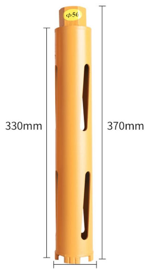 Коронка алмазная 56*370мм M22 (4 сегмента) cухой рез #1