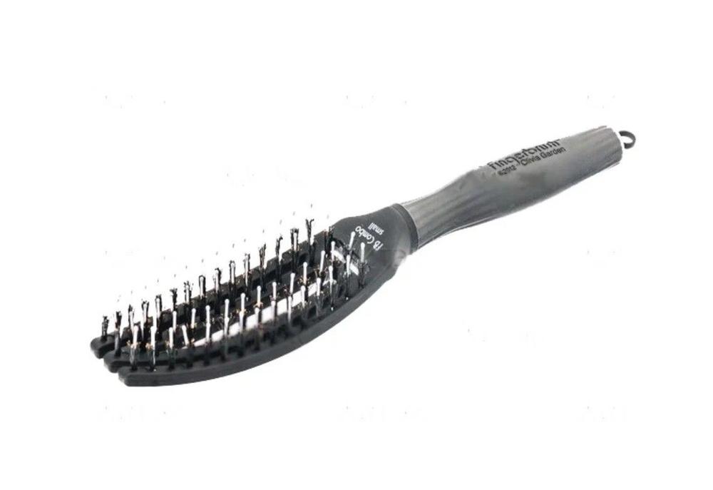OLIVIA GARDEN Щетка FINGER BRUSH для укладки волос SMALL, с натуральной щетиной и нейлоновыми зубчиками. #1