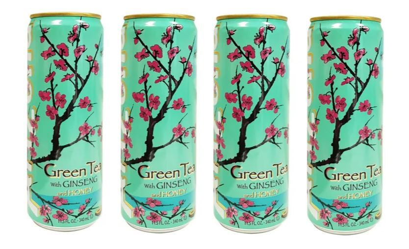 Холодный чай Arizona Green Tea (Аризона Зеленый чай), 340 мл * 4 шт, США  #1