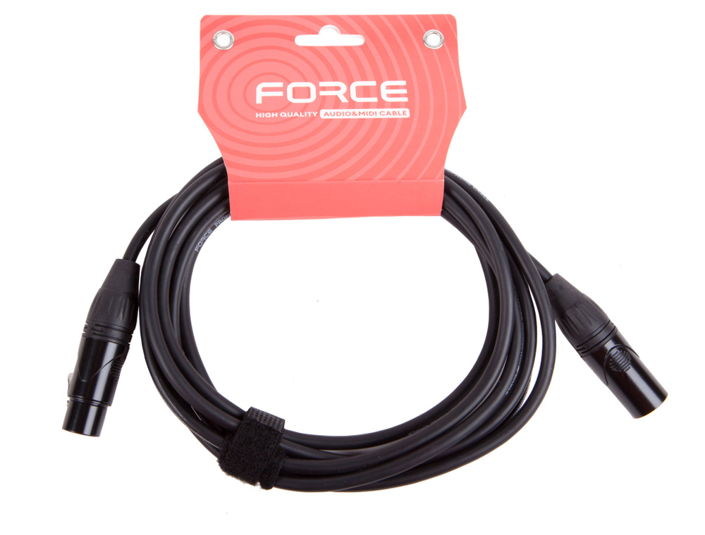 Кабель микрофонный FORCE FMC-06/3 XLR (F) -XLR (M) (4,5мх7мм), 3 м #1