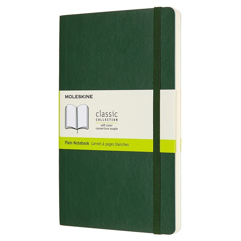 Блокнот без разметки Moleskine CLASSIC SOFT QP618K15 13х21см 192стр. мягкая обложка, зеленый  #1