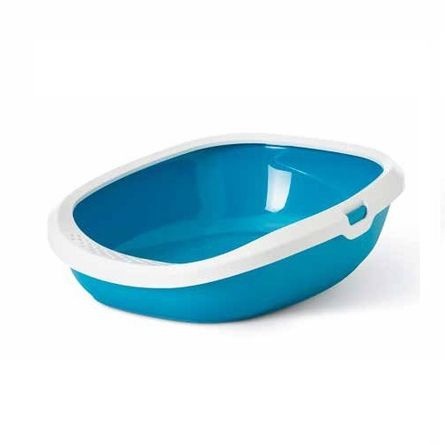 SAVIC Туалет д/кошек Gizmo Large c бортом, голубой 52х39,5х15 см #1