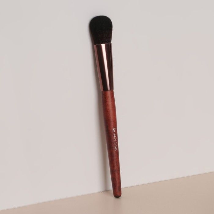 Кисть для макияжа "Brush WOOD", 18 см, цвет коричневый #1