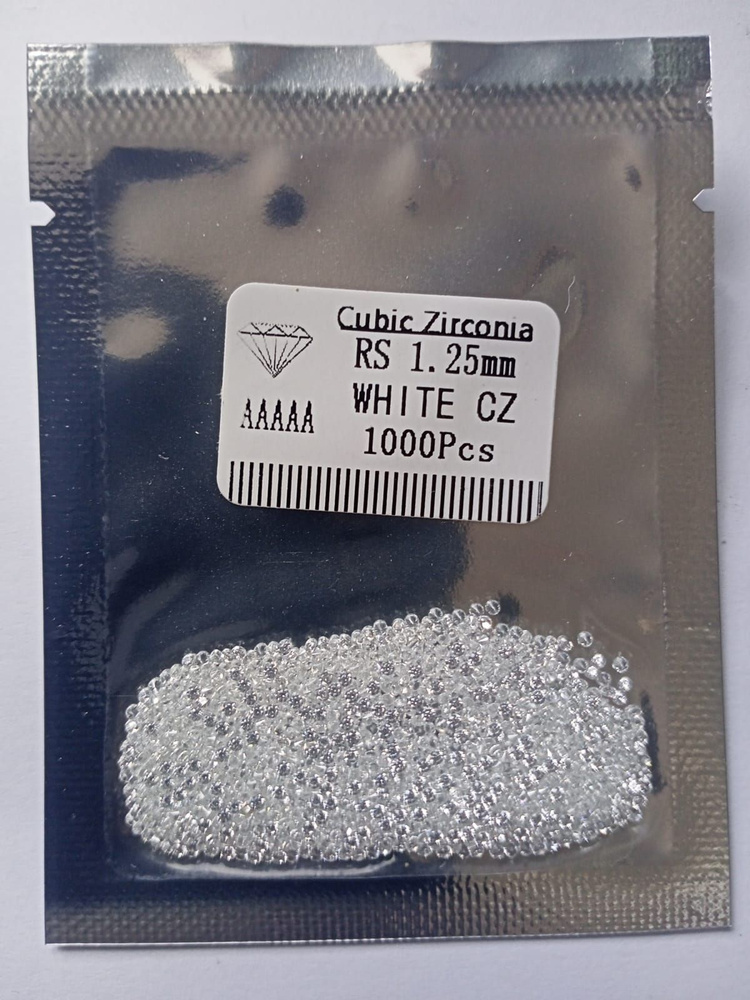 Cubic Zirconia (Фианит) 1.25мм ААААА WHITE 1000шт в упаковке #1