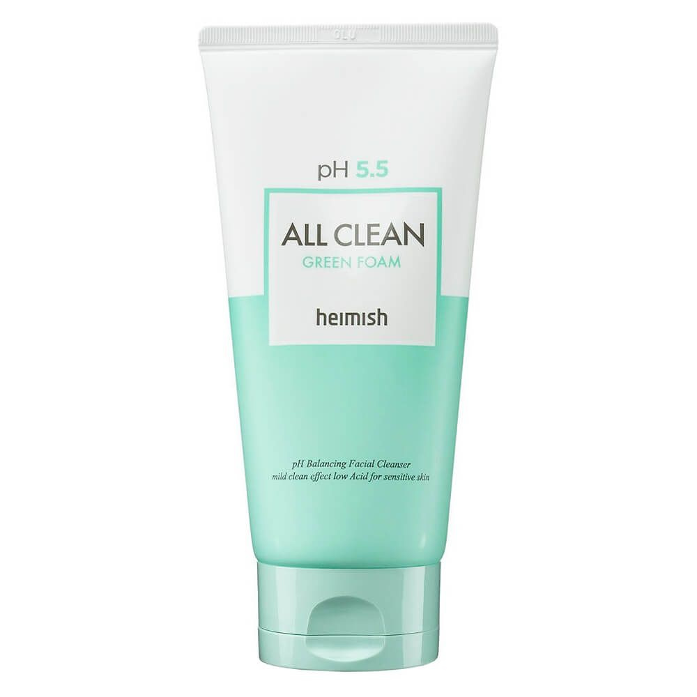 Слабокислотный гель для умывания для чувствительной кожи Heimish pH 5.5 All Clean Green Foam  #1