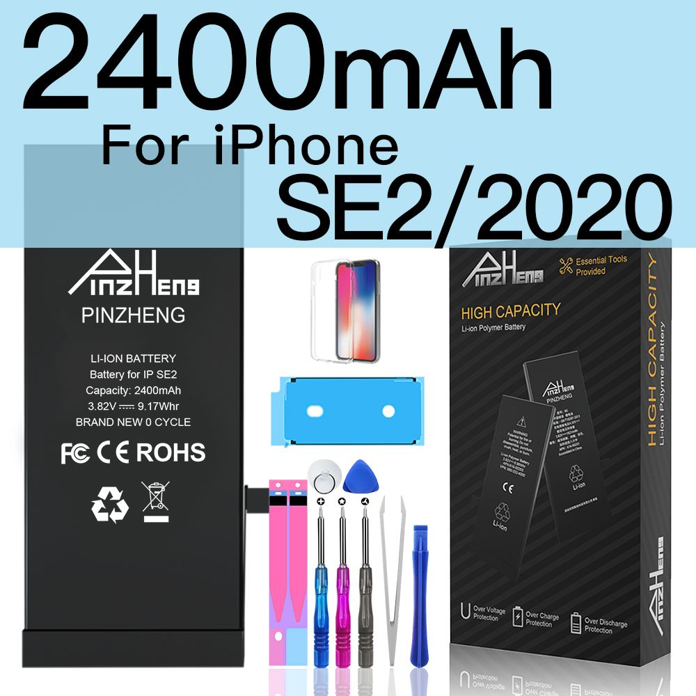 аккумулятор большой емкости PINZHENG для iPhone SE2 SE2020(1821/2400 ...
