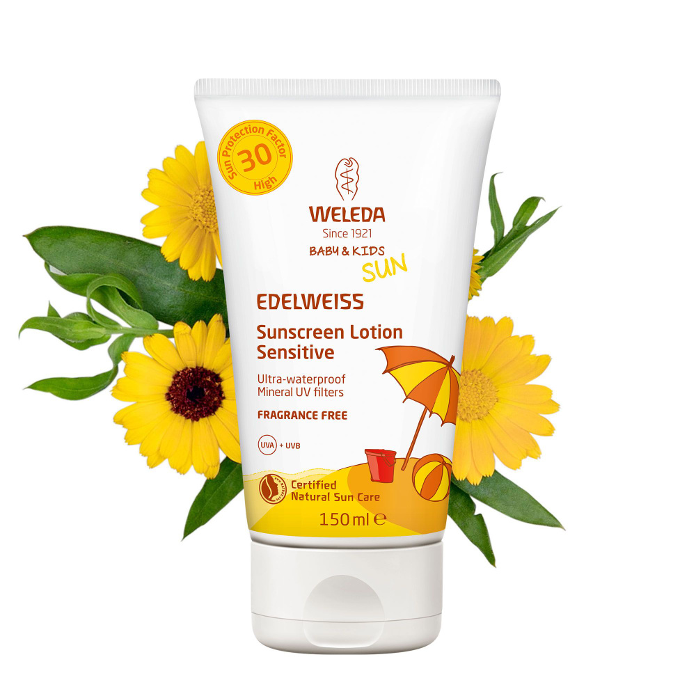 Натуральный солнцезащитный крем Weleda, для младенцев и детей, SPF 30, 150 мл  #1